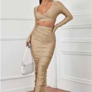 Women’s 2-Piece; Crop Top & Long Skirt Set